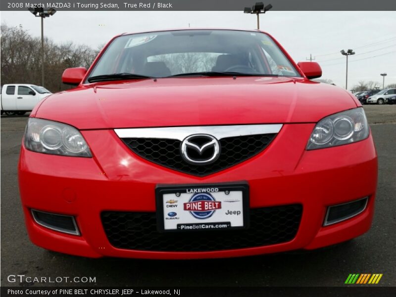 True Red / Black 2008 Mazda MAZDA3 i Touring Sedan