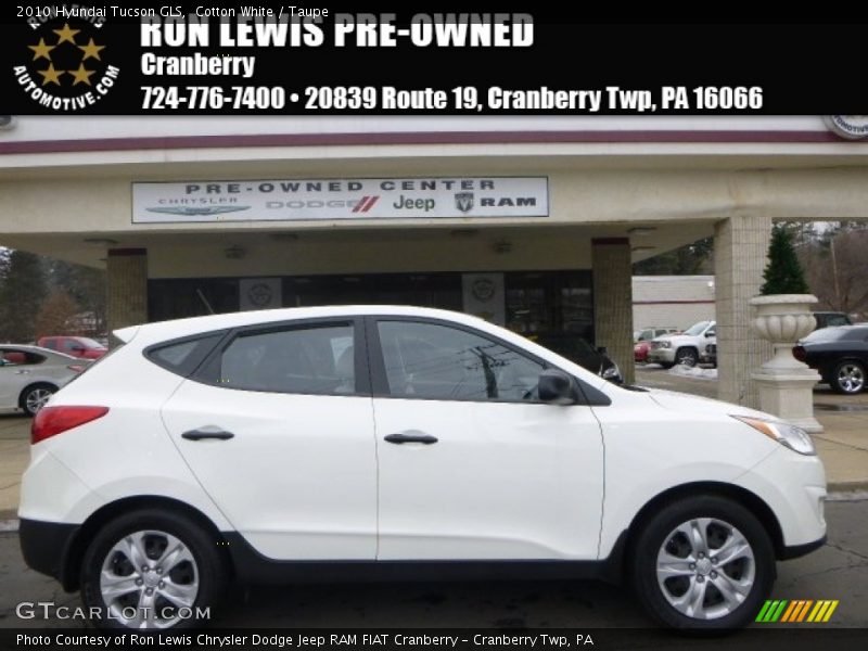 Cotton White / Taupe 2010 Hyundai Tucson GLS