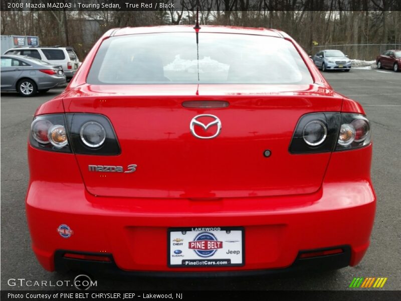 True Red / Black 2008 Mazda MAZDA3 i Touring Sedan