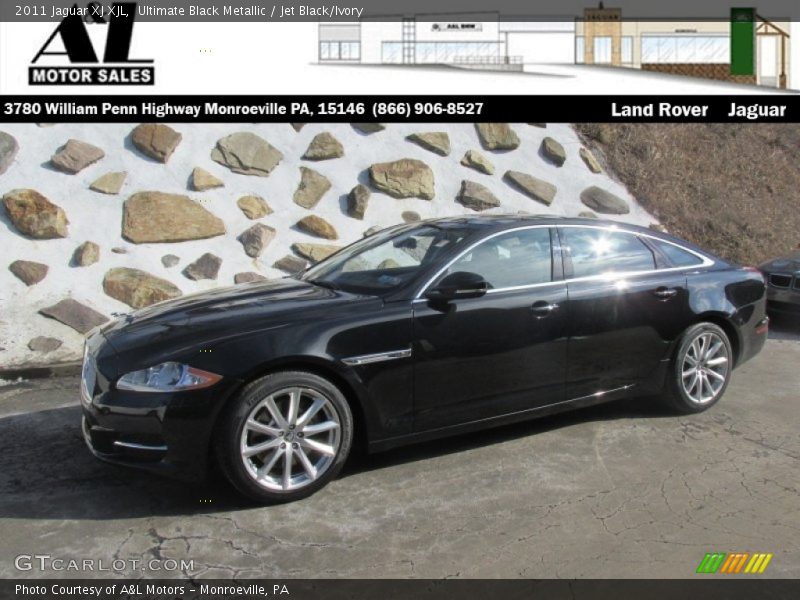 Ultimate Black Metallic / Jet Black/Ivory 2011 Jaguar XJ XJL