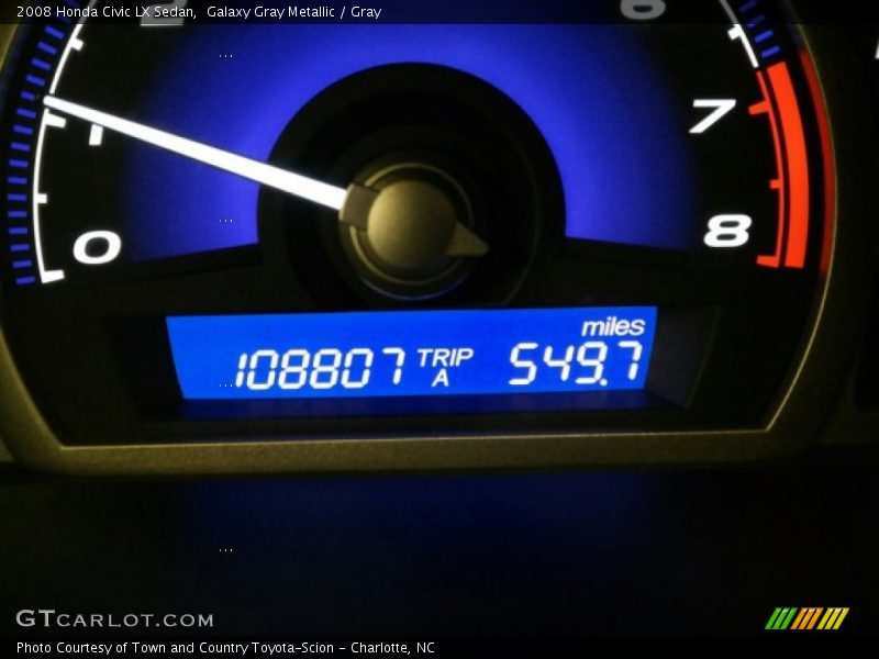 Galaxy Gray Metallic / Gray 2008 Honda Civic LX Sedan