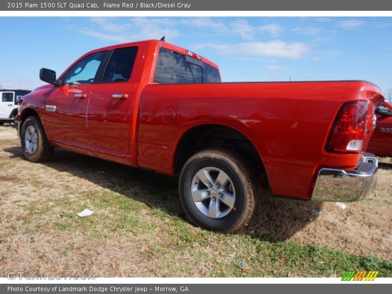 Flame Red / Black/Diesel Gray 2015 Ram 1500 SLT Quad Cab