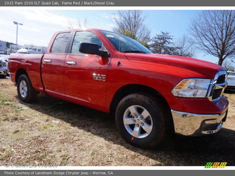 Flame Red / Black/Diesel Gray 2015 Ram 1500 SLT Quad Cab