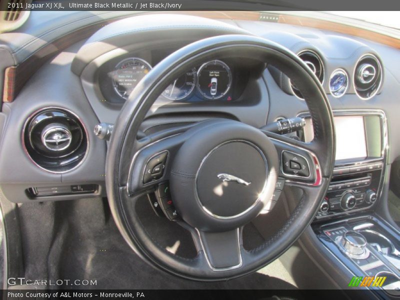 Ultimate Black Metallic / Jet Black/Ivory 2011 Jaguar XJ XJL