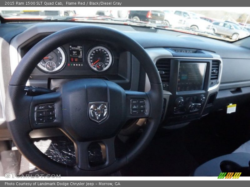 Flame Red / Black/Diesel Gray 2015 Ram 1500 SLT Quad Cab