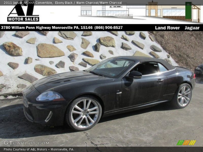 Ebony Black / Warm Charcoal/Warm Charcoal 2011 Jaguar XK XKR Convertible