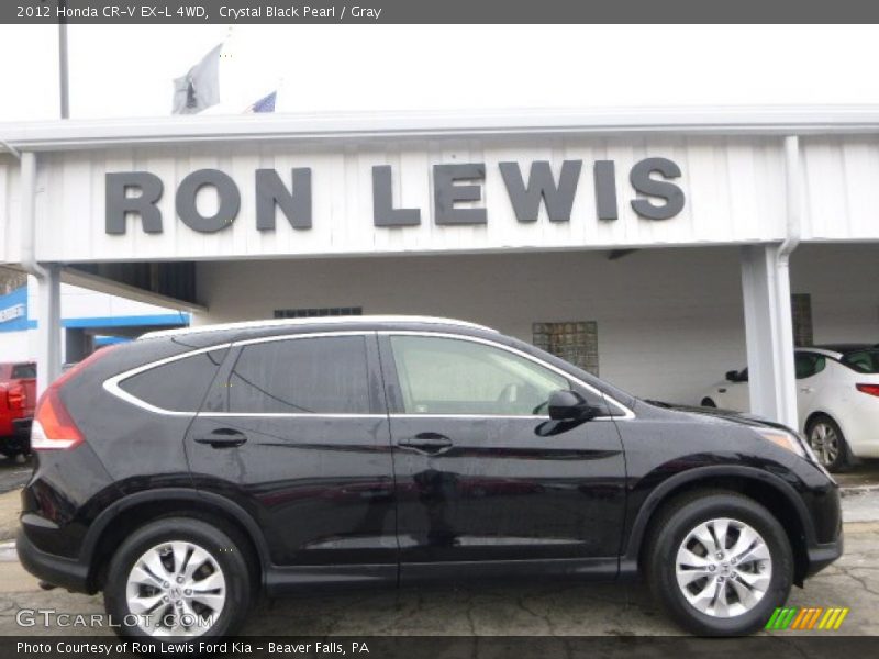 Crystal Black Pearl / Gray 2012 Honda CR-V EX-L 4WD