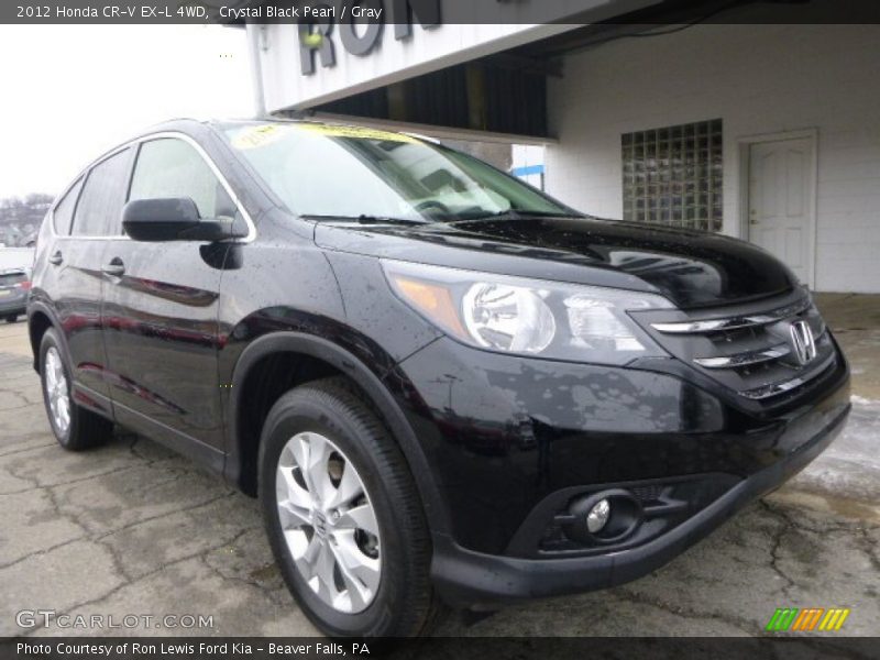 Crystal Black Pearl / Gray 2012 Honda CR-V EX-L 4WD