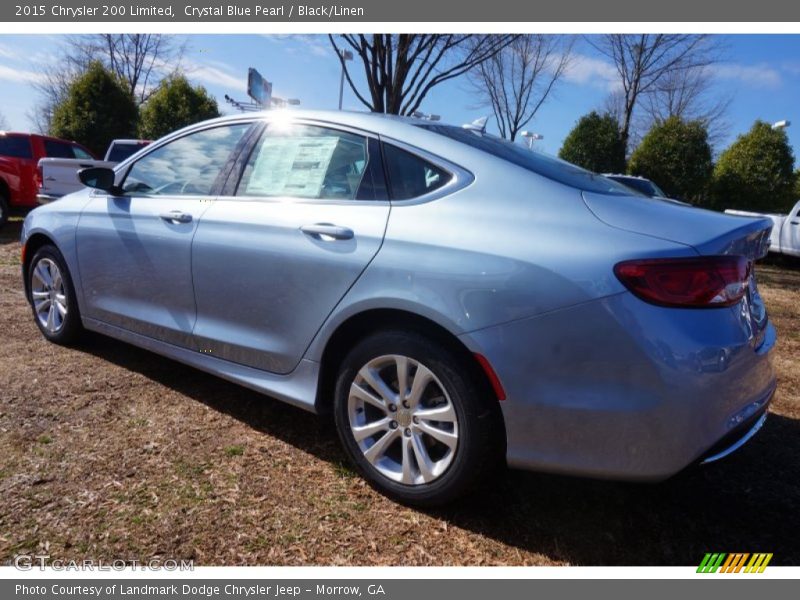 Crystal Blue Pearl / Black/Linen 2015 Chrysler 200 Limited