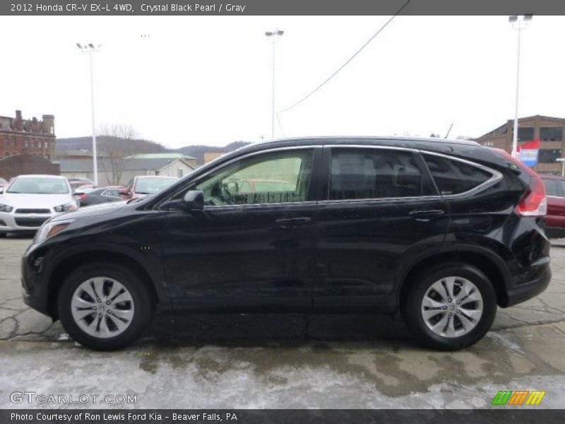 Crystal Black Pearl / Gray 2012 Honda CR-V EX-L 4WD