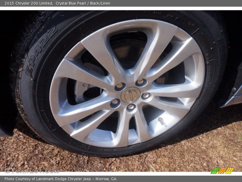 Crystal Blue Pearl / Black/Linen 2015 Chrysler 200 Limited