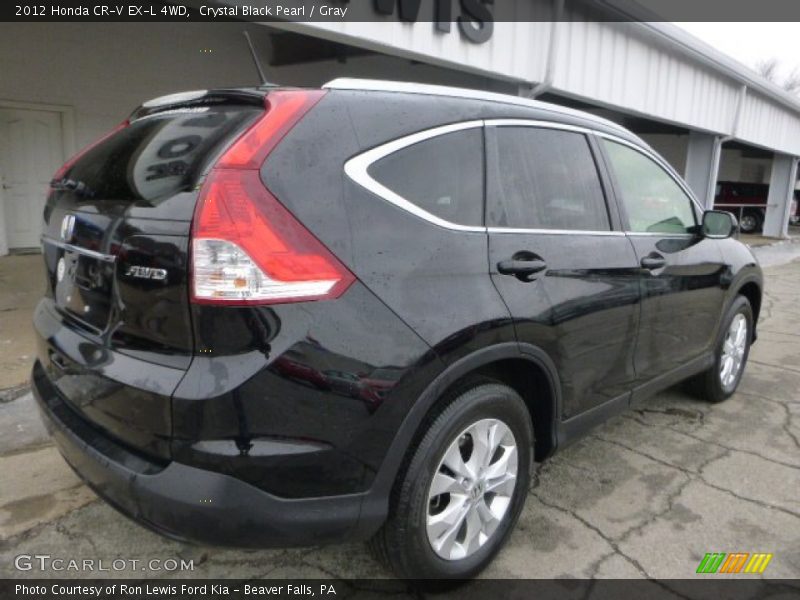 Crystal Black Pearl / Gray 2012 Honda CR-V EX-L 4WD