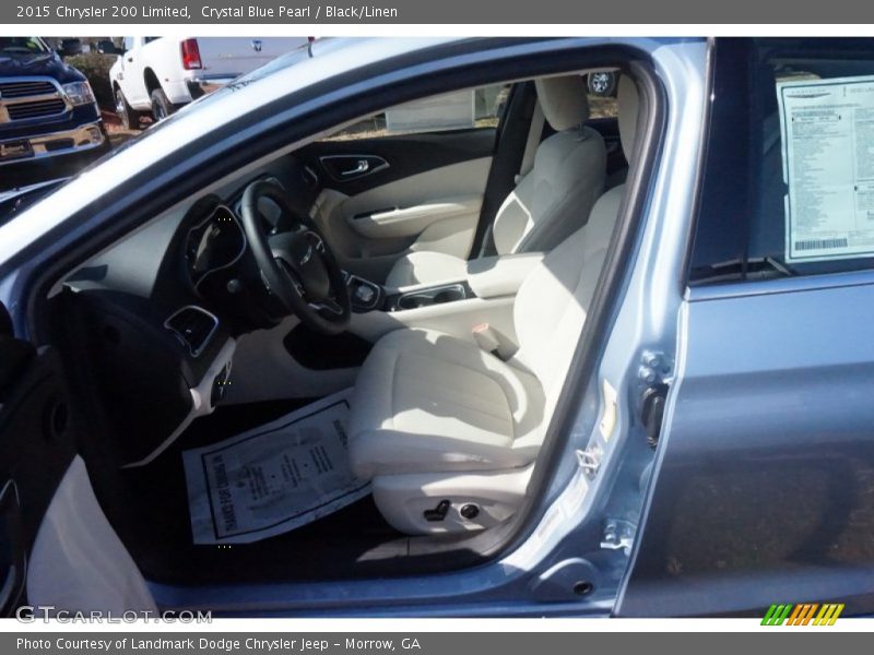 Crystal Blue Pearl / Black/Linen 2015 Chrysler 200 Limited