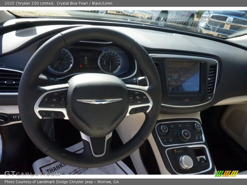 Crystal Blue Pearl / Black/Linen 2015 Chrysler 200 Limited