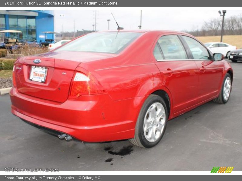 Sangria Red Metallic / Medium Light Stone 2010 Ford Fusion SE