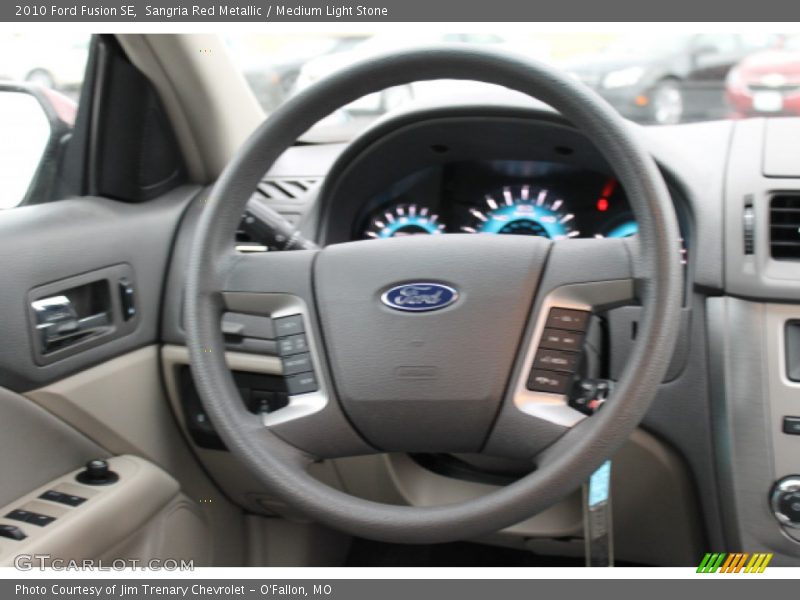 Sangria Red Metallic / Medium Light Stone 2010 Ford Fusion SE
