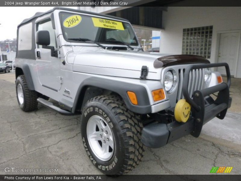 Bright Silver Metallic / Dark Slate Gray 2004 Jeep Wrangler Sport 4x4