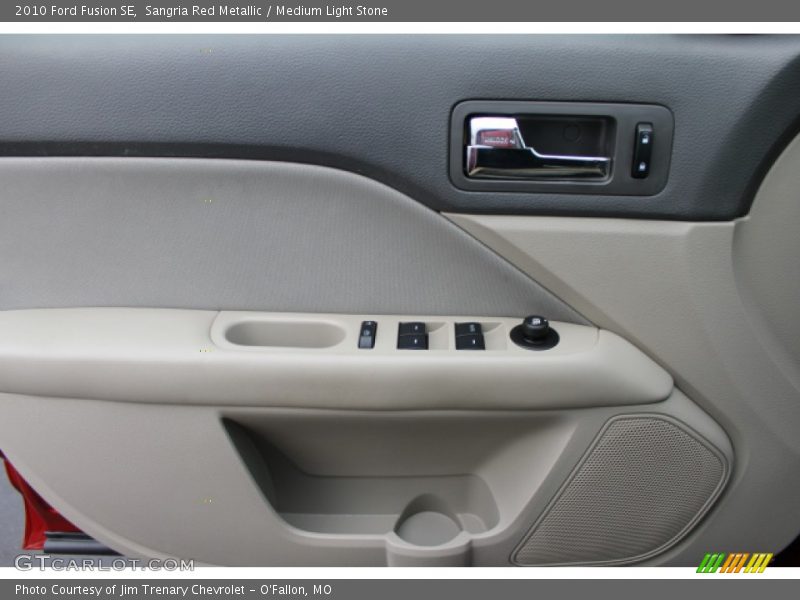 Sangria Red Metallic / Medium Light Stone 2010 Ford Fusion SE