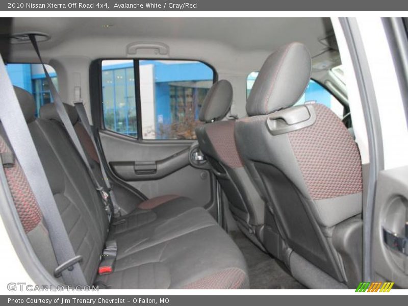 Avalanche White / Gray/Red 2010 Nissan Xterra Off Road 4x4