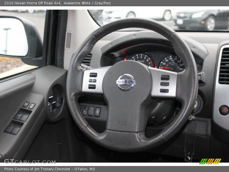 Avalanche White / Gray/Red 2010 Nissan Xterra Off Road 4x4