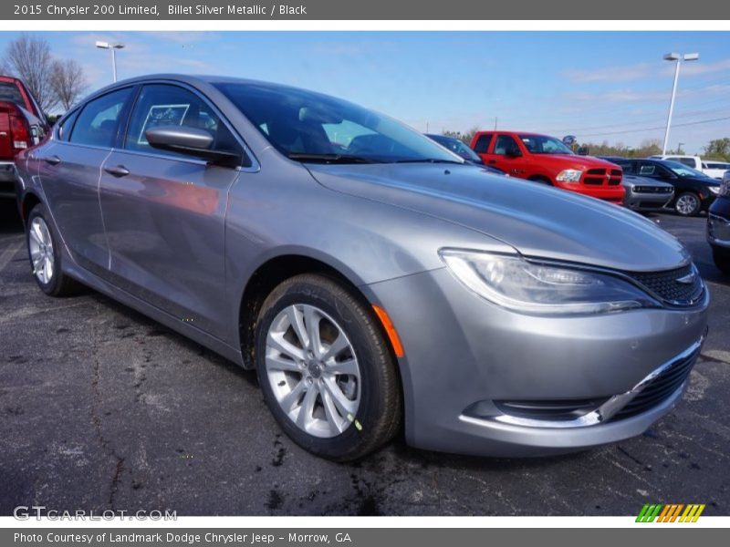 Billet Silver Metallic / Black 2015 Chrysler 200 Limited