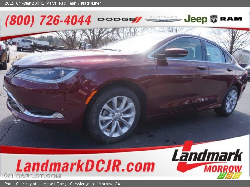 Velvet Red Pearl / Black/Linen 2015 Chrysler 200 C