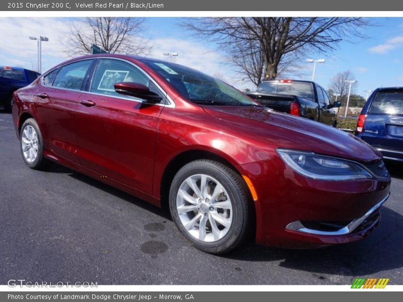 Velvet Red Pearl / Black/Linen 2015 Chrysler 200 C