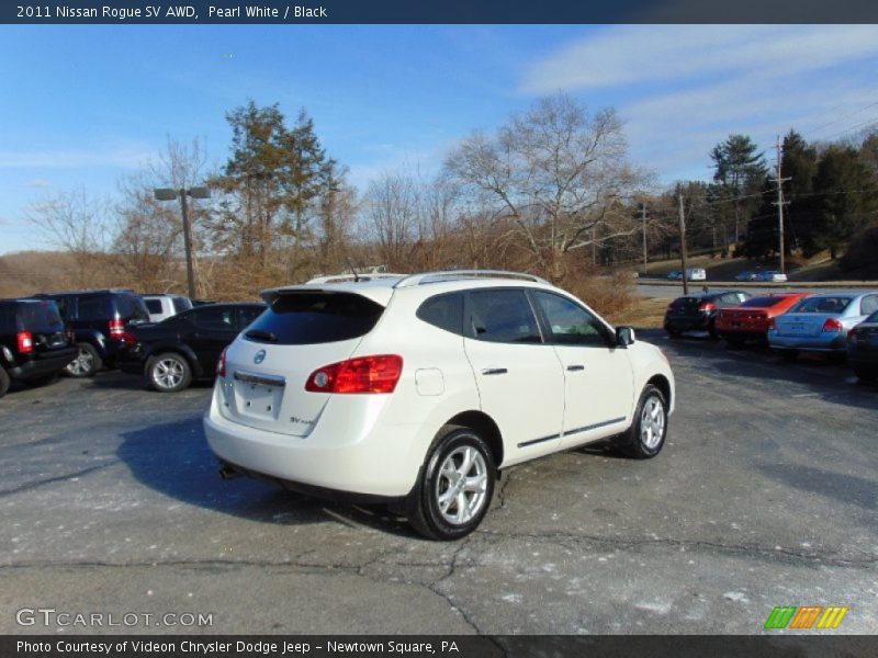 Pearl White / Black 2011 Nissan Rogue SV AWD