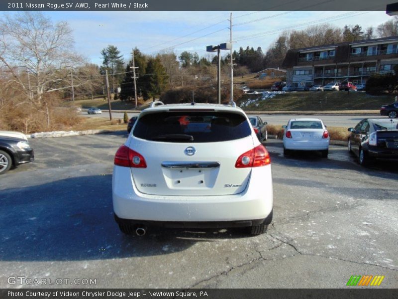Pearl White / Black 2011 Nissan Rogue SV AWD