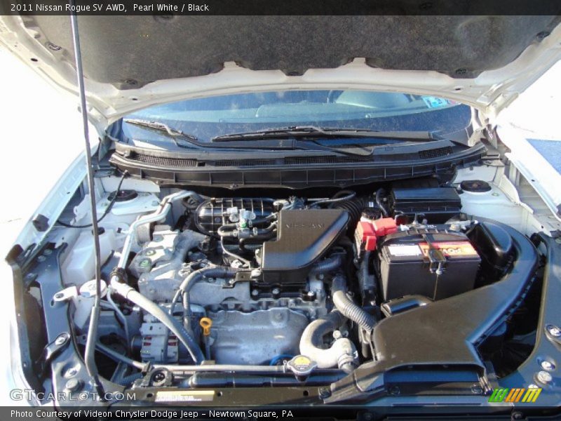 Pearl White / Black 2011 Nissan Rogue SV AWD