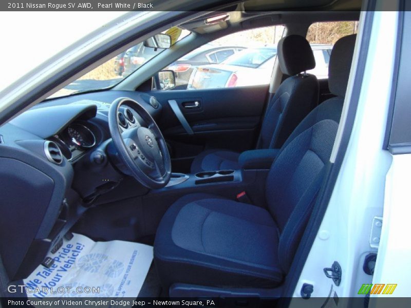 Pearl White / Black 2011 Nissan Rogue SV AWD