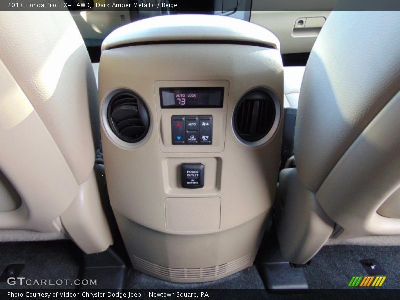 Dark Amber Metallic / Beige 2013 Honda Pilot EX-L 4WD