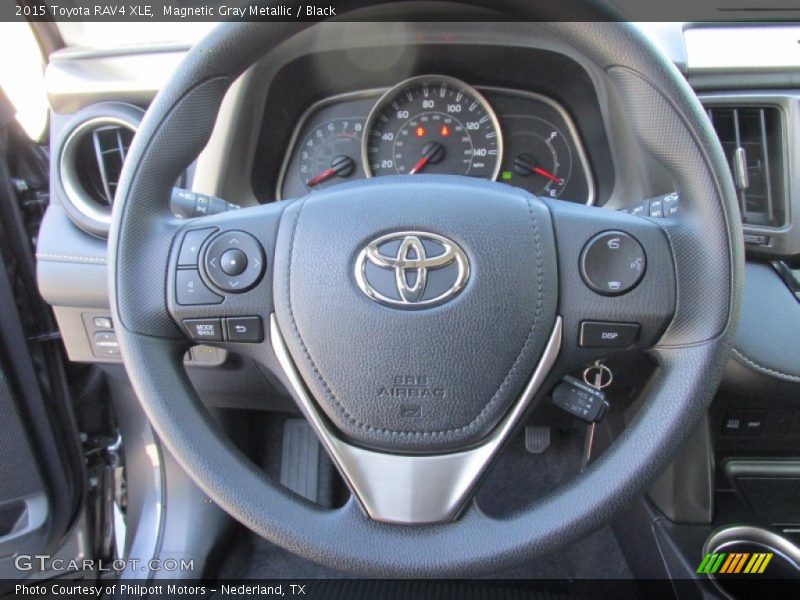 Magnetic Gray Metallic / Black 2015 Toyota RAV4 XLE