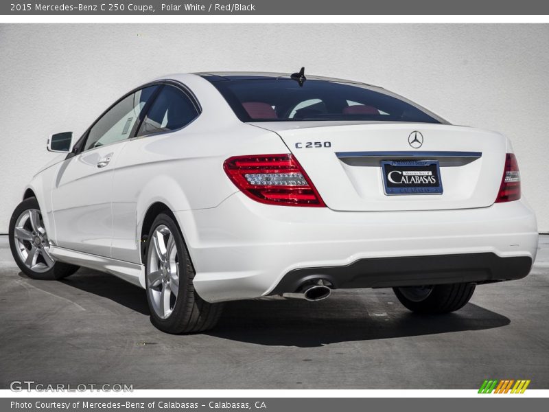 Polar White / Red/Black 2015 Mercedes-Benz C 250 Coupe