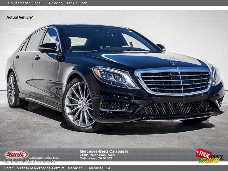 Black / Black 2015 Mercedes-Benz S 550 Sedan