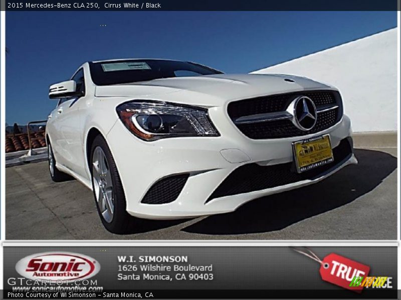 Cirrus White / Black 2015 Mercedes-Benz CLA 250