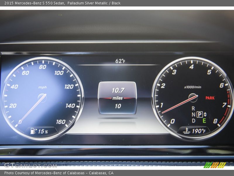 Palladium Silver Metallic / Black 2015 Mercedes-Benz S 550 Sedan