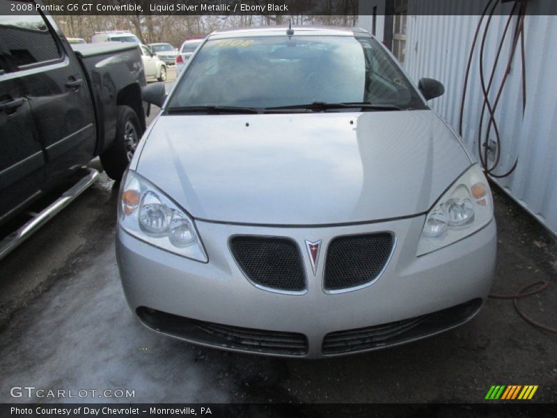 Liquid Silver Metallic / Ebony Black 2008 Pontiac G6 GT Convertible