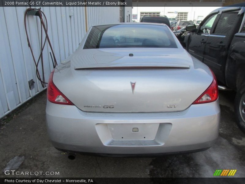 Liquid Silver Metallic / Ebony Black 2008 Pontiac G6 GT Convertible