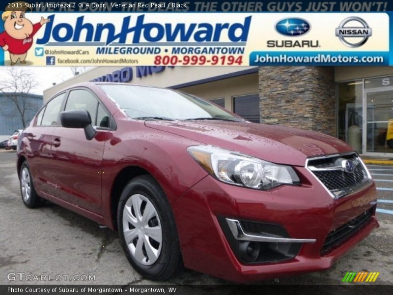 Venetian Red Pearl / Black 2015 Subaru Impreza 2.0i 4 Door