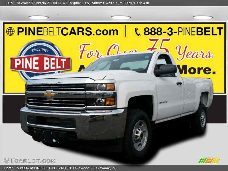 Summit White / Jet Black/Dark Ash 2015 Chevrolet Silverado 2500HD WT Regular Cab