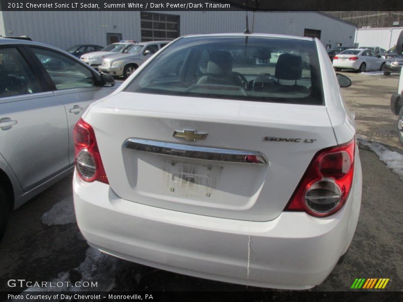 Summit White / Dark Pewter/Dark Titanium 2012 Chevrolet Sonic LT Sedan