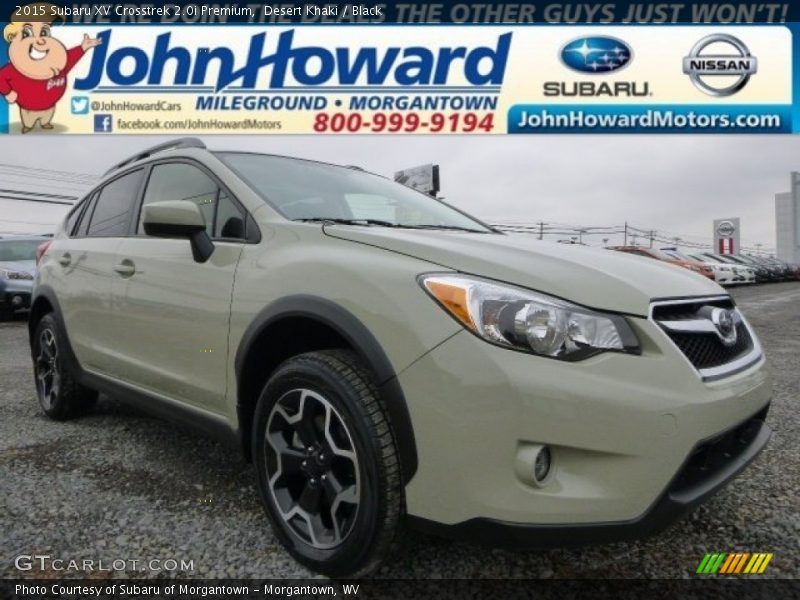 Desert Khaki / Black 2015 Subaru XV Crosstrek 2.0i Premium