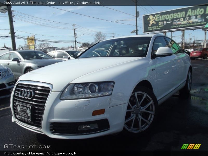 Ibis White / Cardamom Beige 2009 Audi A6 3.0T quattro Sedan