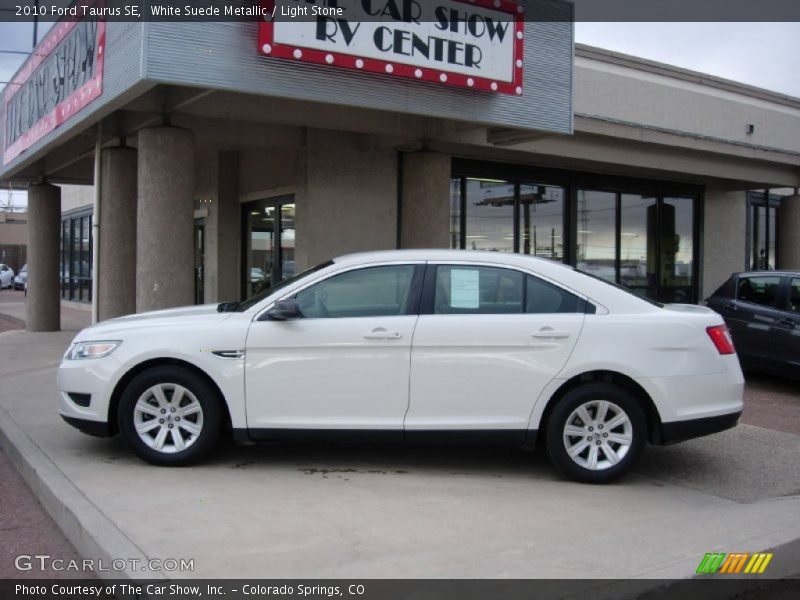White Suede Metallic / Light Stone 2010 Ford Taurus SE