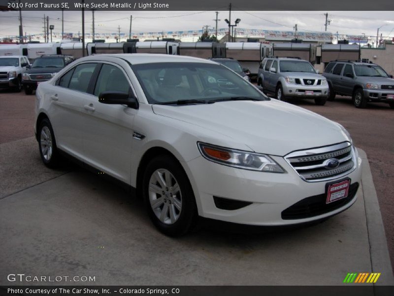 White Suede Metallic / Light Stone 2010 Ford Taurus SE
