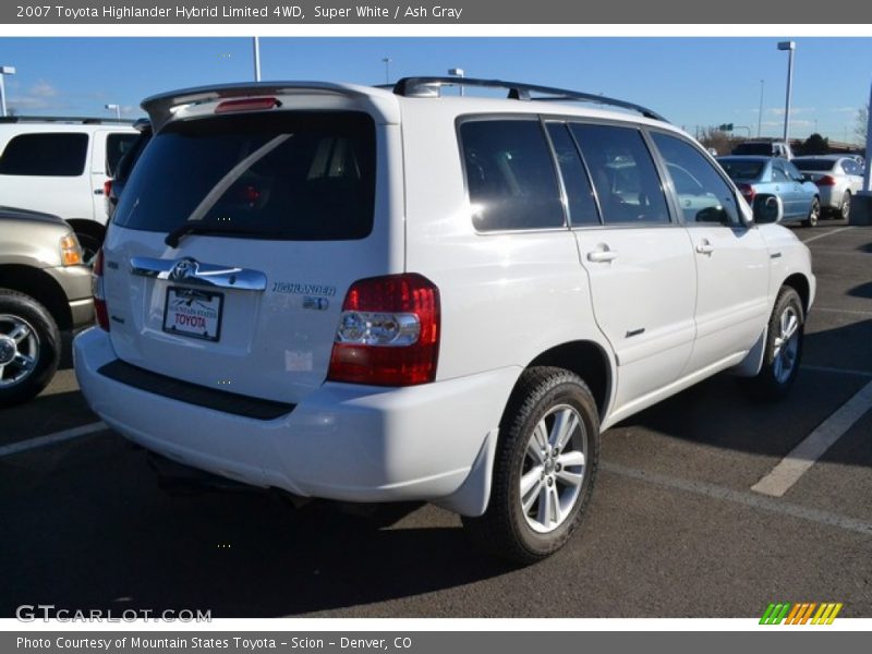 Super White / Ash Gray 2007 Toyota Highlander Hybrid Limited 4WD