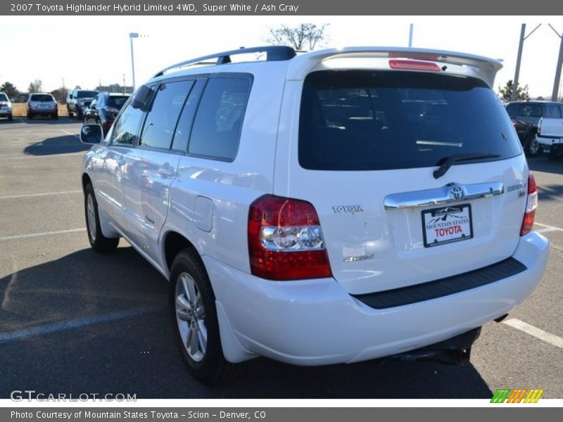 Super White / Ash Gray 2007 Toyota Highlander Hybrid Limited 4WD