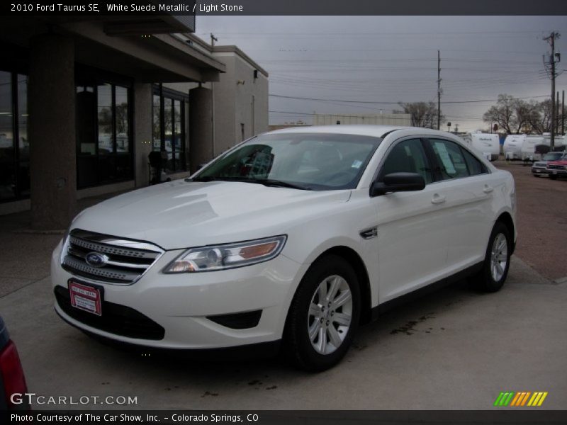 White Suede Metallic / Light Stone 2010 Ford Taurus SE