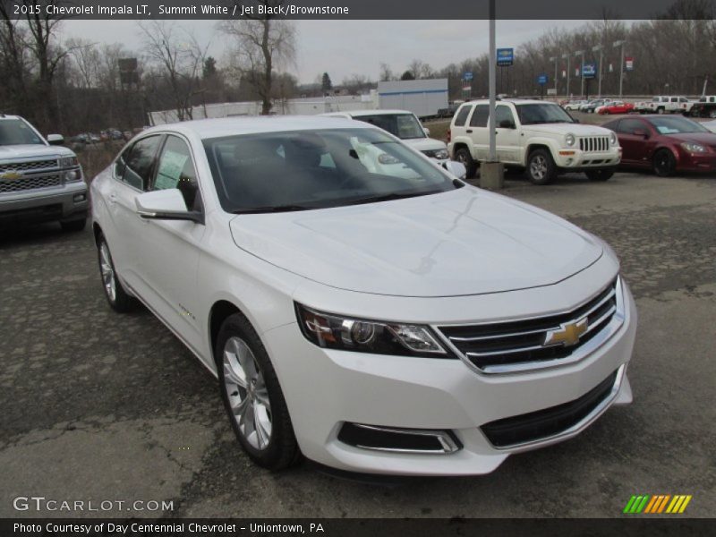 Summit White / Jet Black/Brownstone 2015 Chevrolet Impala LT